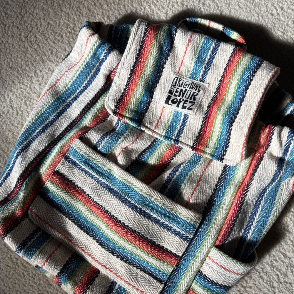 Multicolor Striped Backpack